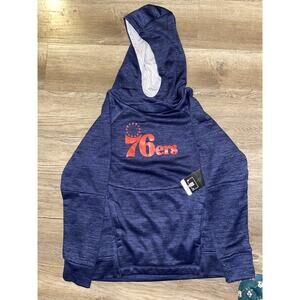 Philadelphia 76ers Youth Hoodie Medium NBA Pullover Blue Holloway NWT